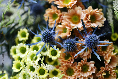 a large bouquet of meadow flowers