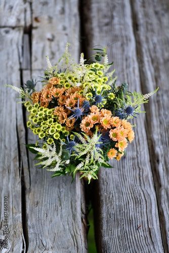 a large bouquet of meadow flowers