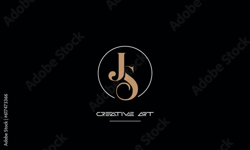 SJ, JS, S, J abstract letters logo monogram