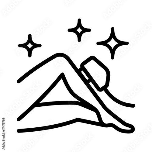 Lady legs outline icon