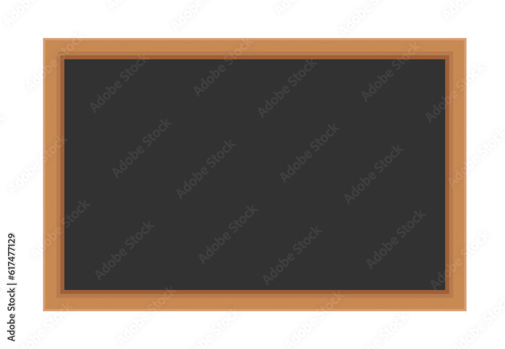 Black chalkboard with wooden frame. Vector illustration in a flat style. isolated on white background. Black chalkboard with wooden frame. Vector illustration in a flat style. isolated on white background.