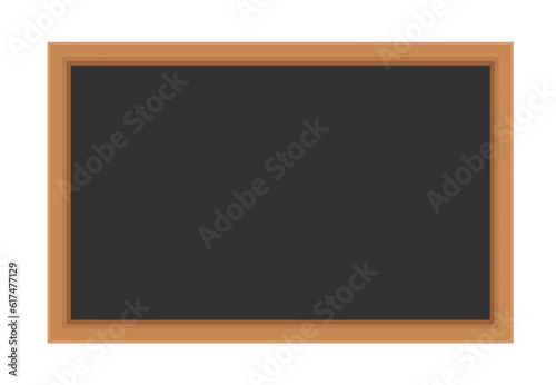 Black chalkboard with wooden frame. Vector illustration in a flat style. isolated on white background.