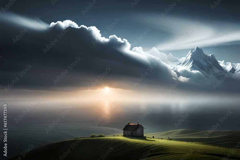 Fototapeta premium sunrise in the mountains