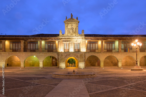 Obraz na płótnie Santo Domingo de la Calzada Town Hall Building in the Rioja Region of Spain w salonie