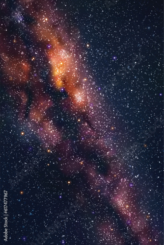 Night starry sky. Milky Way, stars and nebula. Dark space background