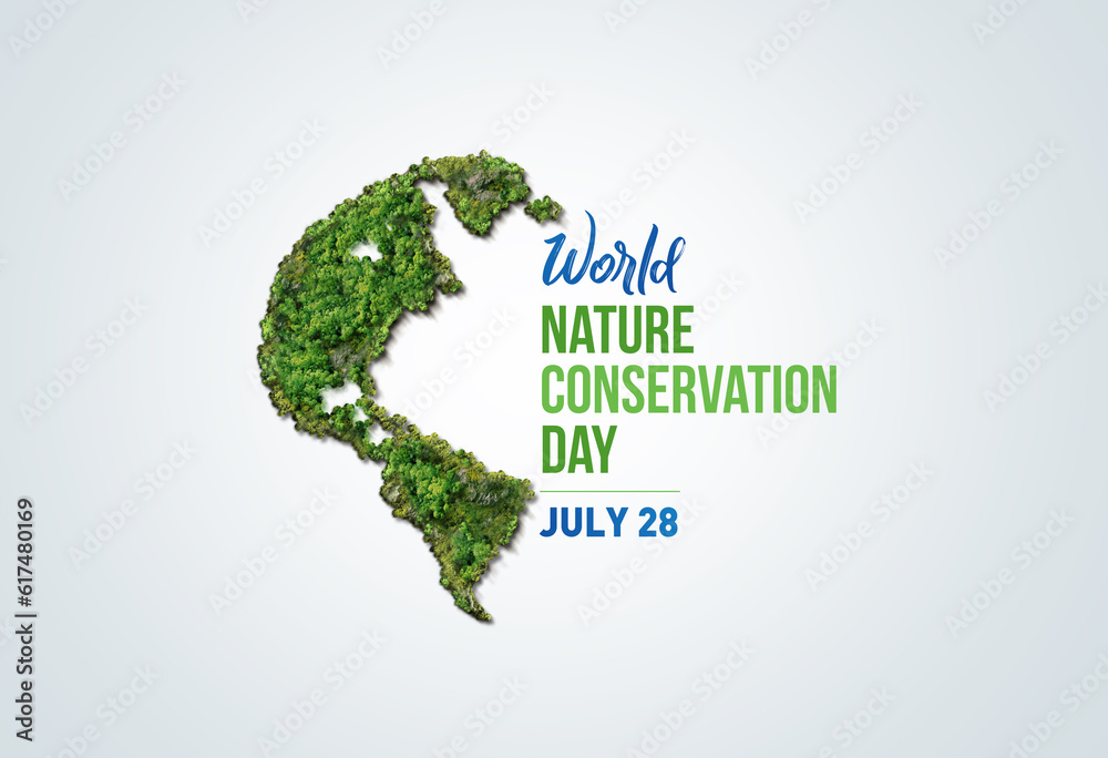 World Nature Conservation Day concept 3d design. Happy nature Conservation day. Nature maintenance concept. World Nature Conservation Day concept 3d design. Happy nature Conservation day. Nature maintenance concept.