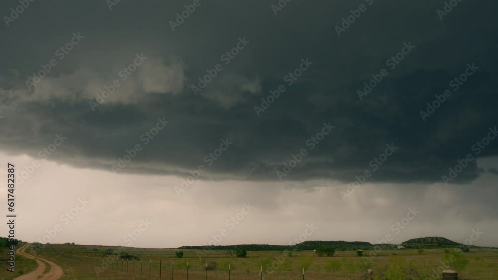 A Supercell Thunderstorm Moves Over Tornado Alley During An Outbreak of Severe Storms A Supercell Thunderstorm Moves Over Tornado Alley During An Outbreak of Severe Storms