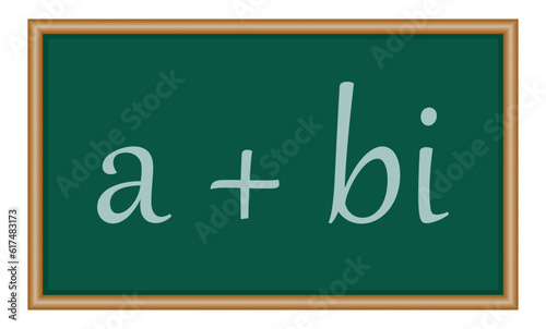 Parts of complex number in mathematics. imaginary part and real part. complex numbers standard form in mathematics