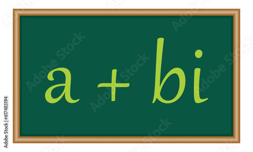 Parts of complex number in mathematics. imaginary part and real part. complex numbers standard form in mathematics