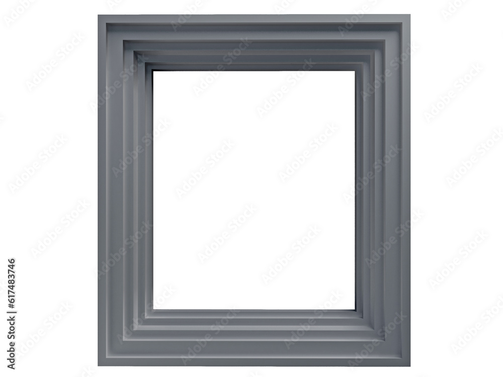 White frame isolated on white background White frame isolated on white background