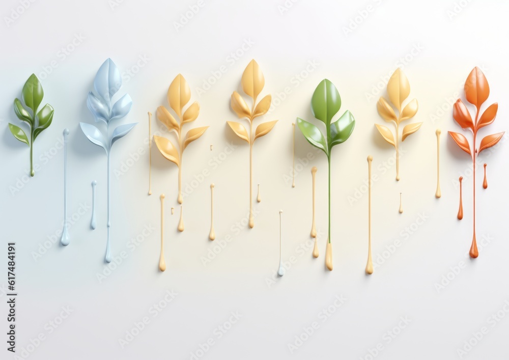 melting leaves, pastel nuances, AI generative