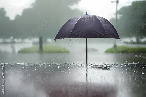 the rain realistic photography