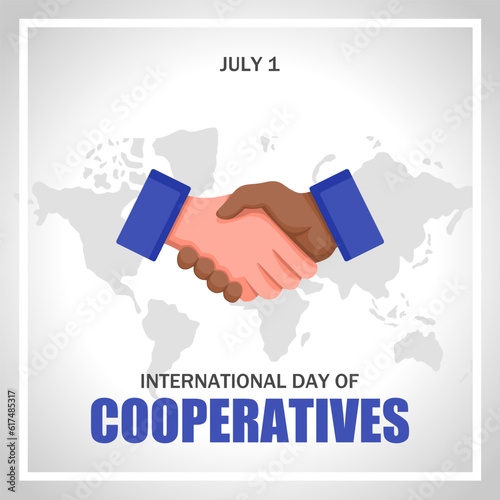 International Cooperative day symbol. Vector illustration. Suitable for Poster, Banners, campaign and greeting card. 