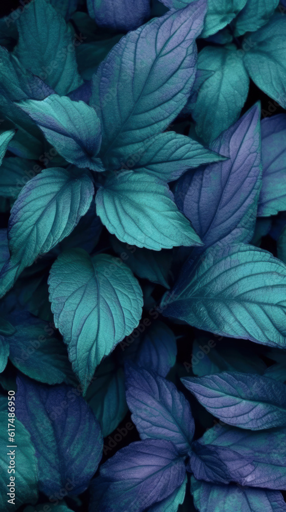 Leafy plant patterned dark purple background Leafy plant patterned dark purple background