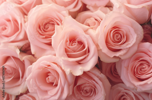 Pink roses closeup 