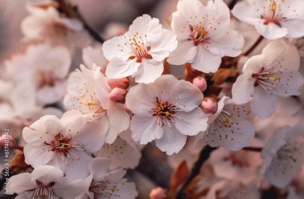 Fototapeta premium Photo beautiful peach tree blossom