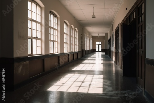 Empty School Hallway © Thomas Parker