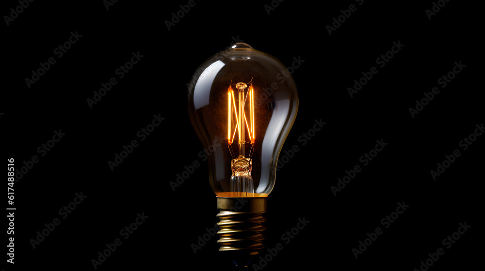 modern loft large diode light bulbs on a black background, generative ai modern loft large diode light bulbs on a black background, generative ai