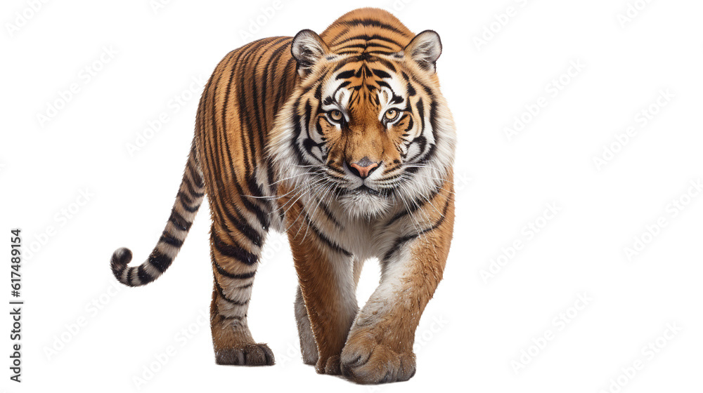 Tiger on transparent background. AI generative
