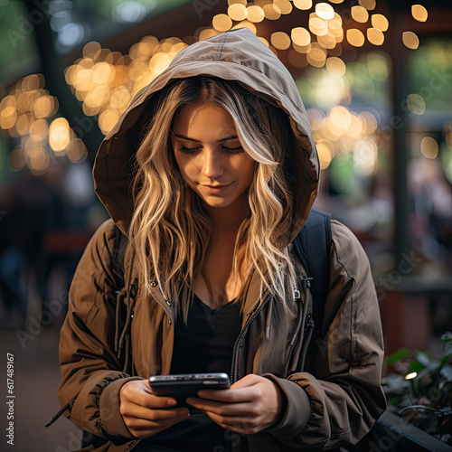 Social Media, Person on Social Media, City Living, Tablet, iphone, AI Generated