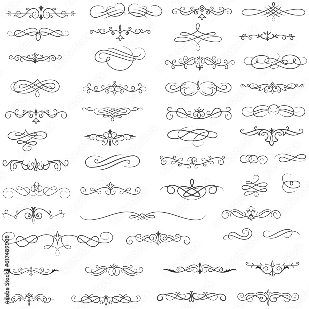 Vector illustration graphic elements for design, Swirl elements decorative illustration