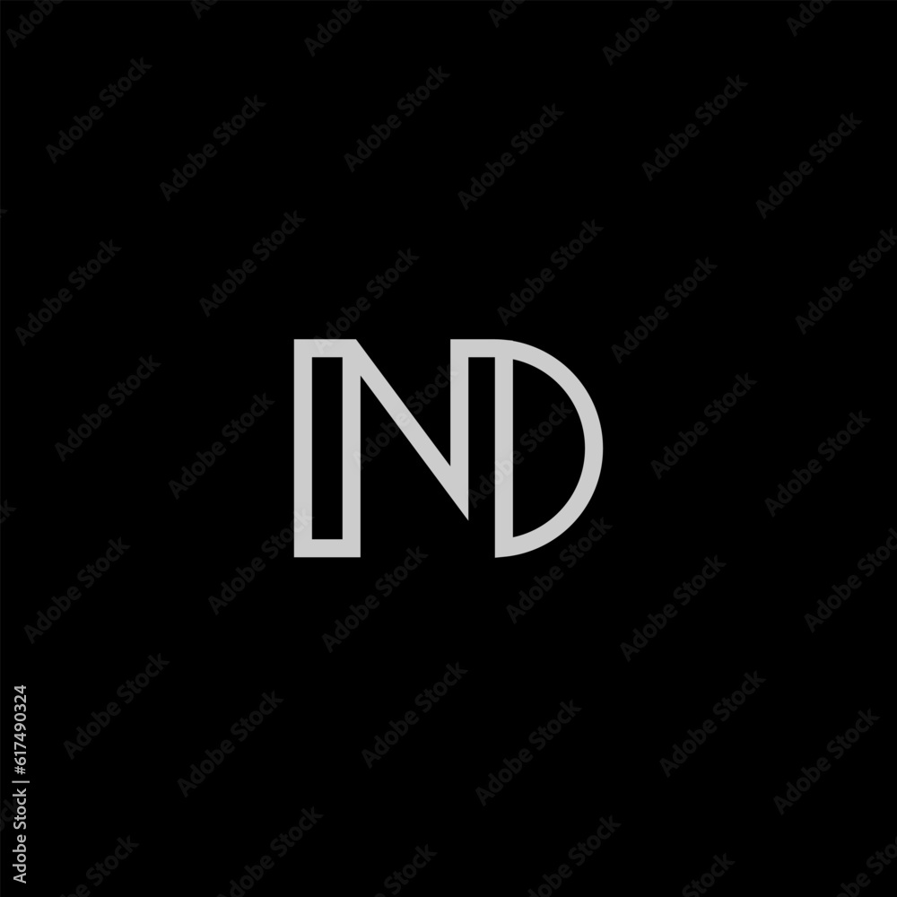 Letter ND logo template vector Letter ND logo template vector