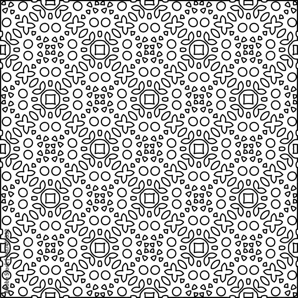 Black and white pattern with abstract shapes. Abstract background. Patterns of the lines. Black and white pattern with abstract shapes. Abstract background. Patterns of the lines.