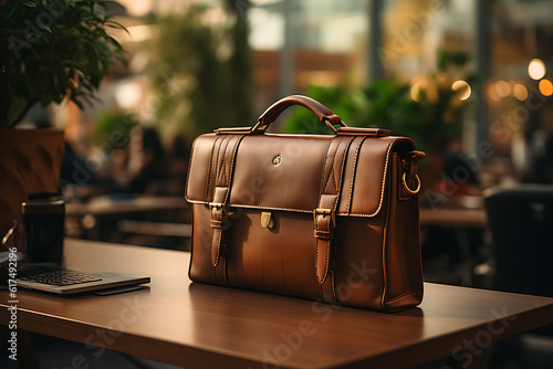 Elegant businessman's briefcase. generative AI tools