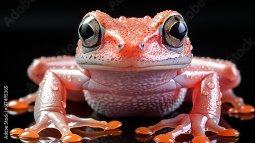 pink coloured frog