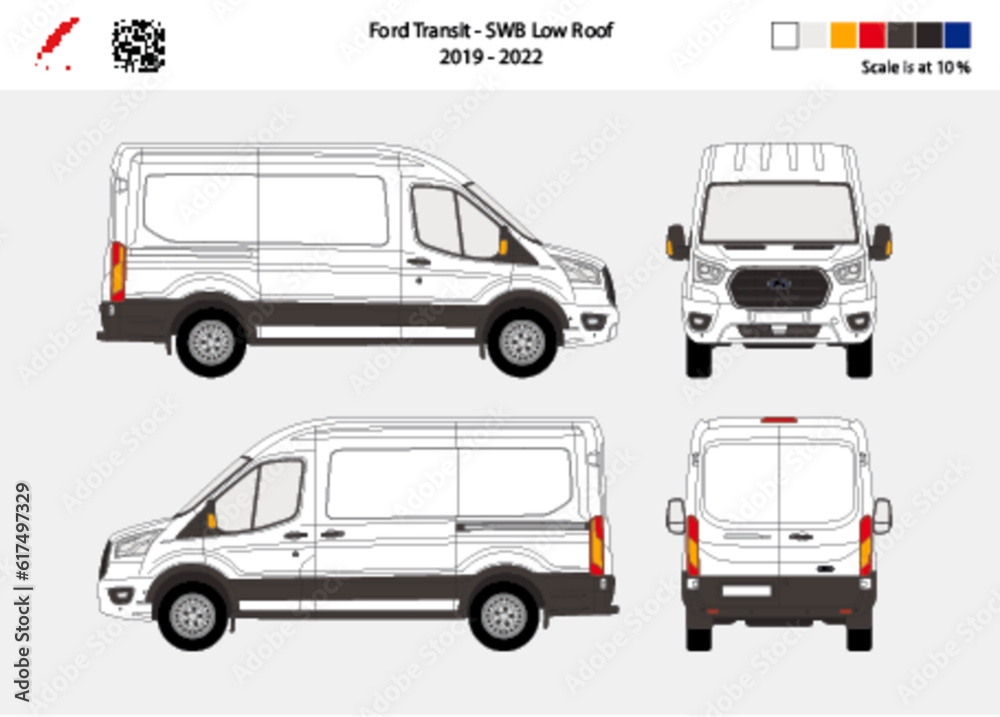 01 Ford Transit SWB Low Roof 19-22 Scale - 10% 01 Ford Transit SWB Low Roof 19-22 Scale - 10%