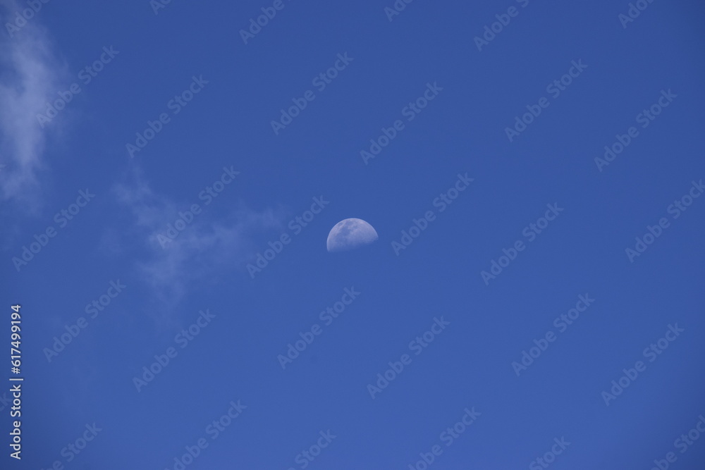 the moon in the blue sky the moon in the blue sky