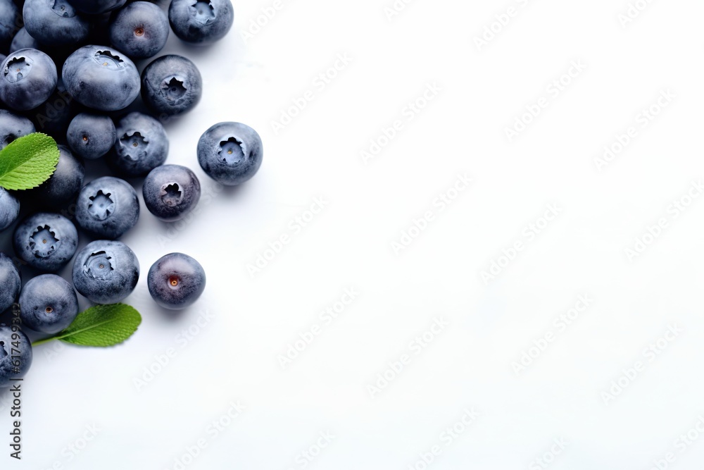 Tasty blueberries isolated on white background. Blueberries are antioxidant organic superfood. created with Generative AI technology Tasty blueberries isolated on white background. Blueberries are antioxidant organic superfood. created with Generative AI technology