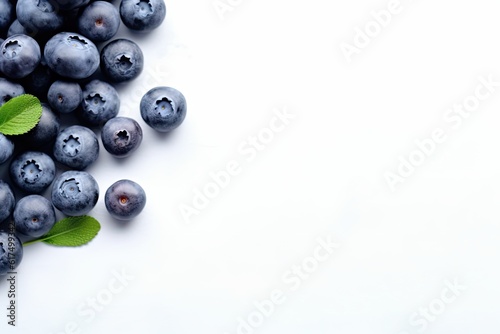 Tasty blueberries isolated on white background. Blueberries are antioxidant organic superfood. created with Generative AI technology