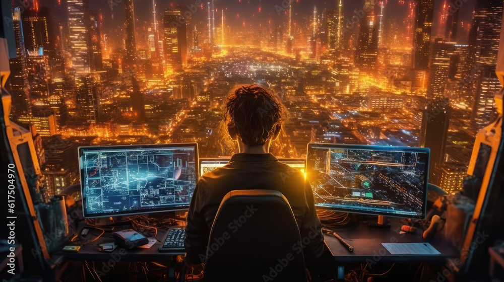 Cyber attack with unrecognizable hooded hacker.Hacker steal money in the office. Cyber attack with unrecognizable hooded hacker.Hacker steal money in the office.