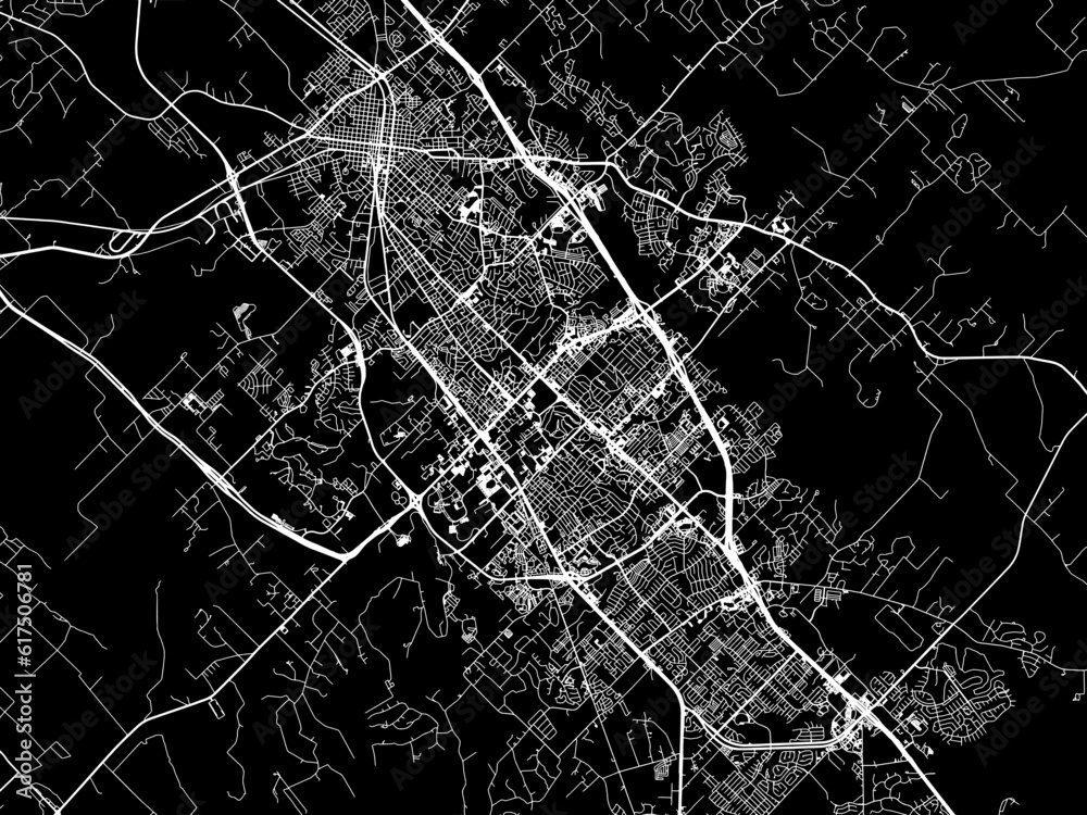 Vector road map of the city of College Station Texas in the United ...