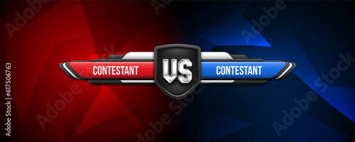 Versus background. Sport battle template. Vector illustration.