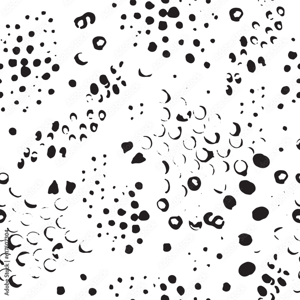 Vector graphics with black round dots seamless pattern. Abstract elements of black graphics are highlighted on a white background. Blot by hand ink background. Illustration in scribbles. Vector graphics with black round dots seamless pattern. Abstract elements of black graphics are highlighted on a white background. Blot by hand ink background. Illustration in scribbles.