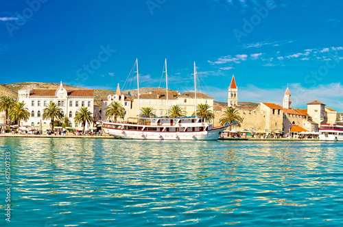 UNESCO town of Trogit seafront view, Dalmatia, Croatia photo