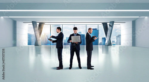 Business people working with computers in the office