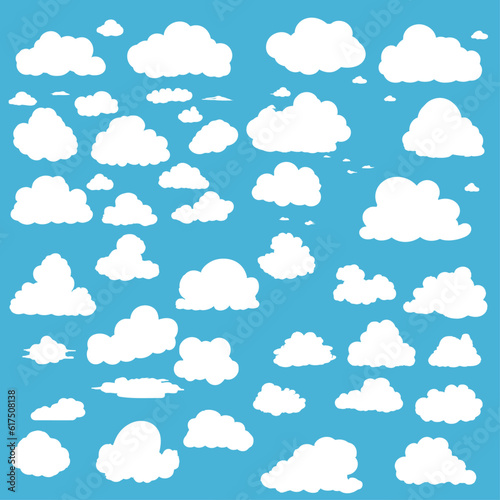 A Collection of Silhouette Vector Clouds
