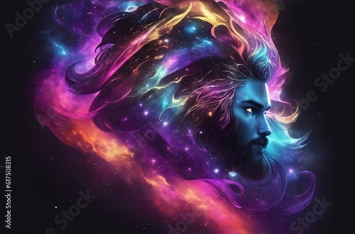 Nebulosa Galaxy man artwork