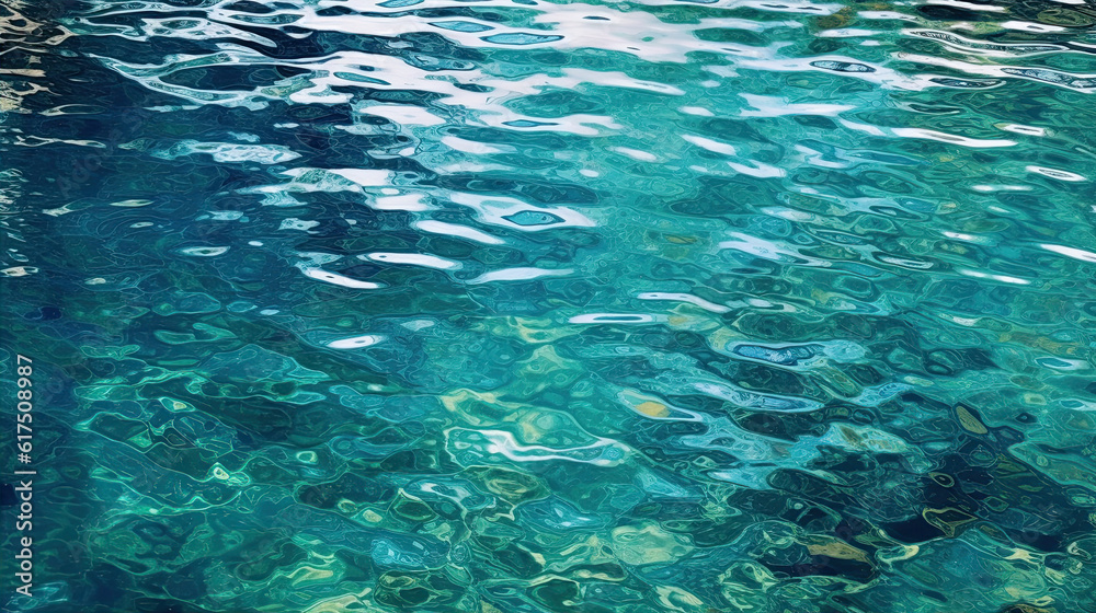 Fototapeta premium Blue abstract water waves background. Created with Generative AI