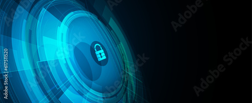 Cyber security and information or network protection. Future technology web services for business and internet project