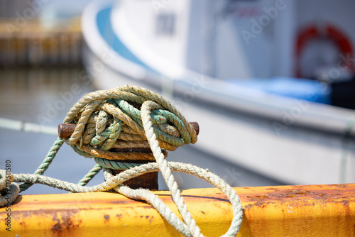 Corde, bateau, horizontal