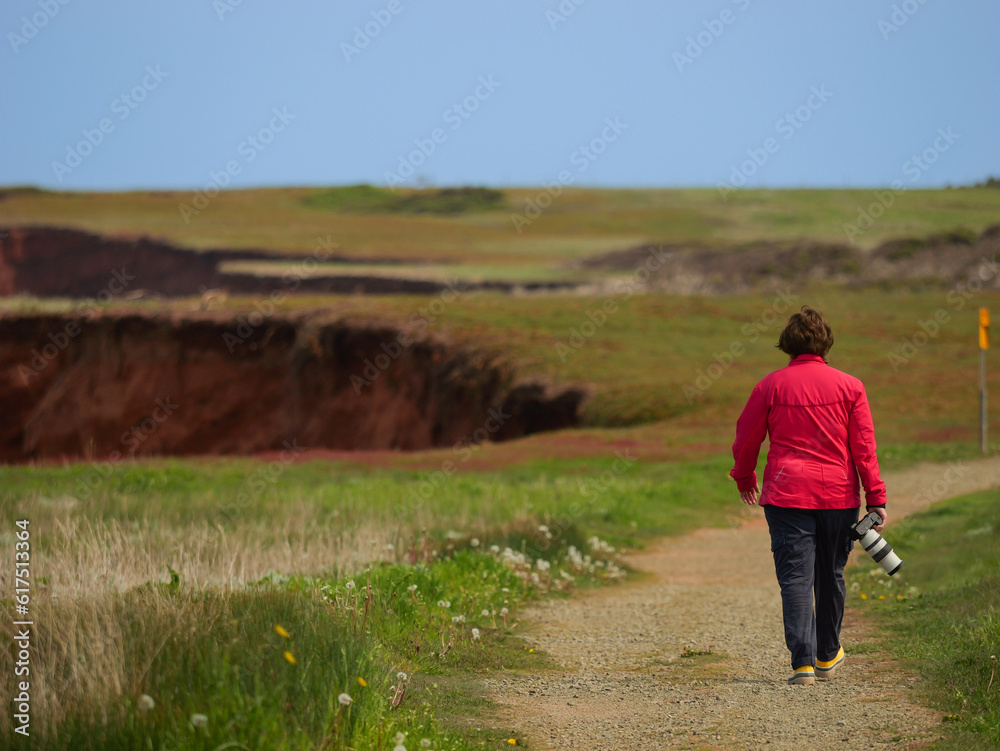 Photographe au travail, près d'une falaise. Photographe au travail, près d'une falaise.
