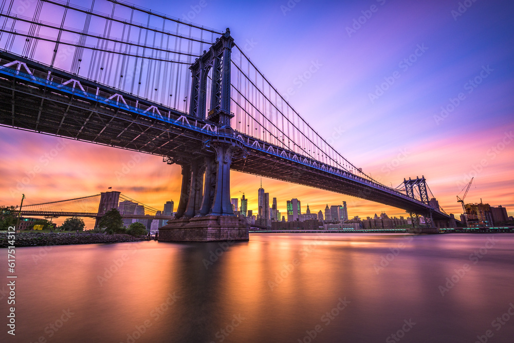 New York City, USA at the Manhattan Bridge spanning the East River from Brooklyn to Manhattan. New York City, USA at the Manhattan Bridge spanning the East River from Brooklyn to Manhattan.