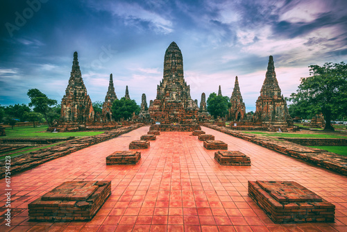 Ayutthaya  Thailand at Wat Chaiwatthanaram.