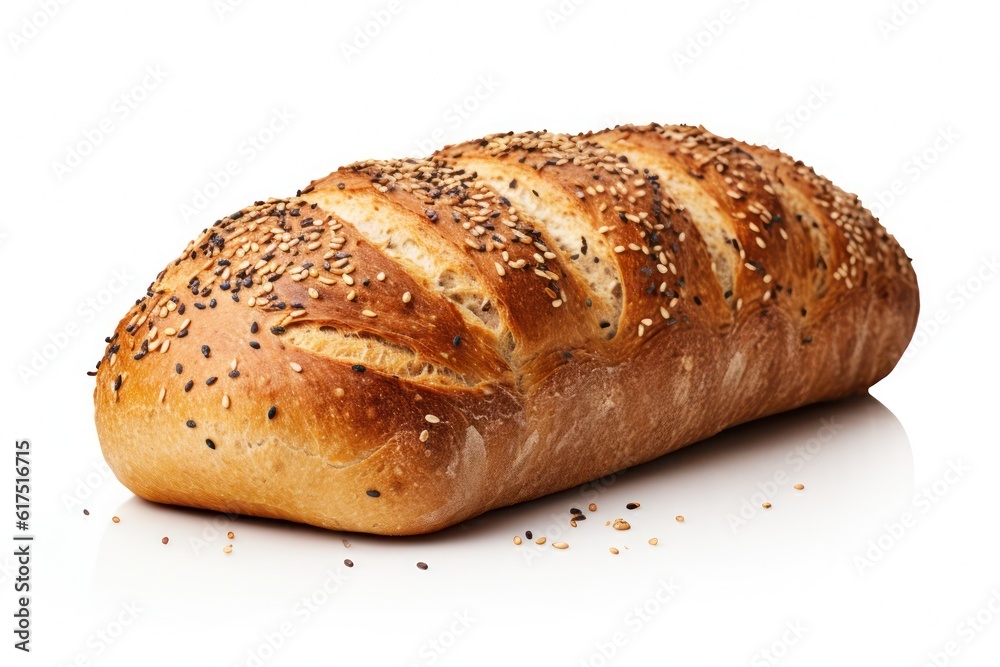 a loaf of bread with sesame seeds on it