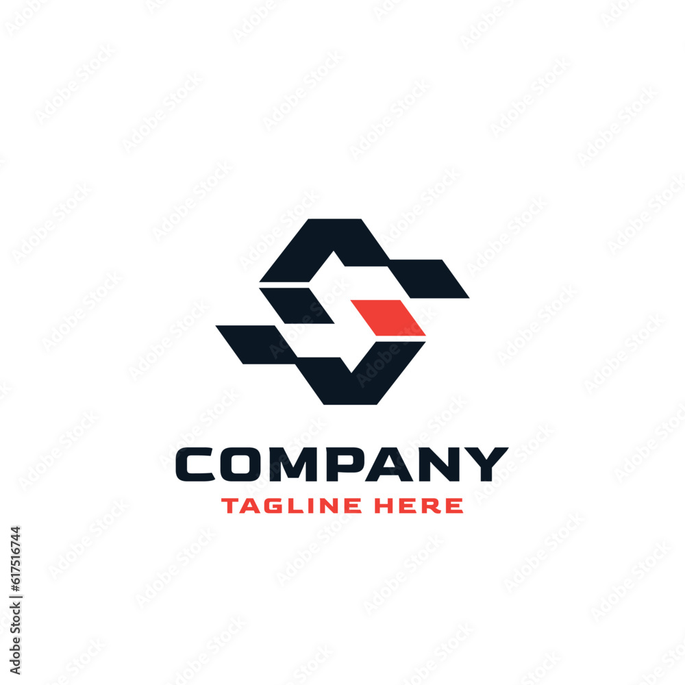 Fototapeta premium Vector letter S modern logo design template illustration