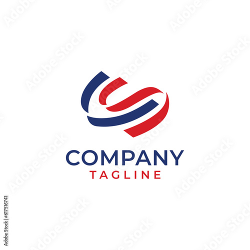 Vector letter CS modern logo design template illustration